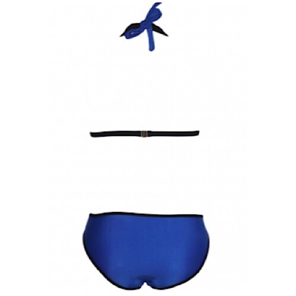 🆕 Blue Strappy Cut-out halter neck bikini - Picture 2 of 4