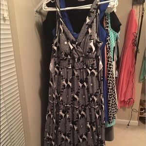 Black and White Floral Maxi Dress