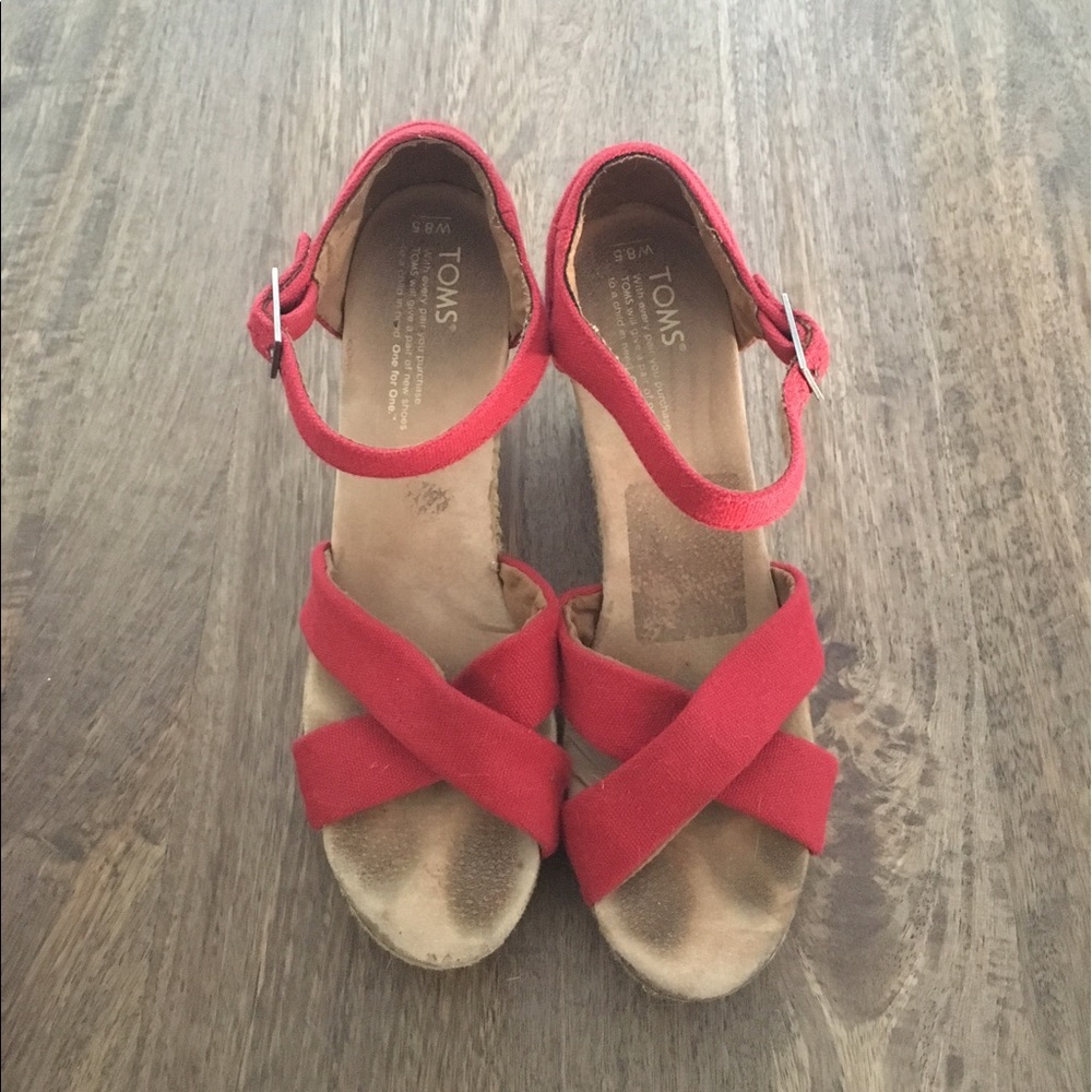 RED ❤️TOMS Wedges