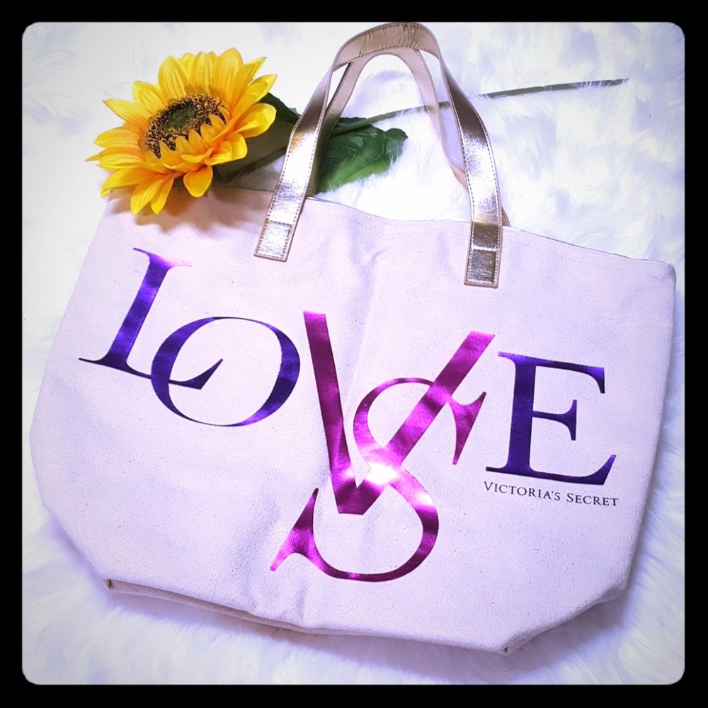 NWOT VS LOVE canvas tote bag