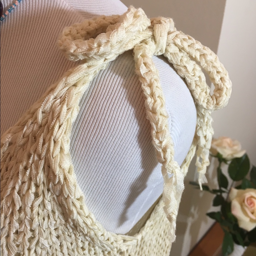 ⬆️Open Tied Shoulder Crochet Swing Top - Picture 5 of 8