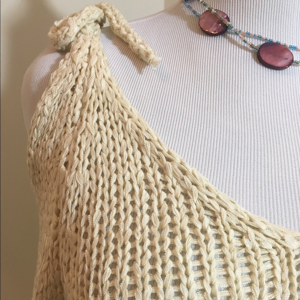 ⬆️Open Tied Shoulder Crochet Swing Top - Picture 6 of 8