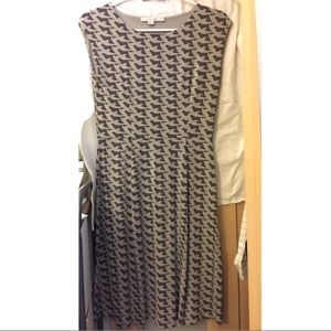 Boden Ledbury Gray Bird pattern dress