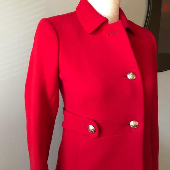 J. Crew Jackets & Blazers - Beautiful J. Crew Red Wool Blend Coat