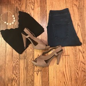 *LAST CALL* Taupe Platform Slingback Heels