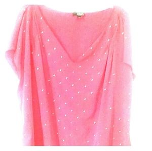 Coral studded blouse