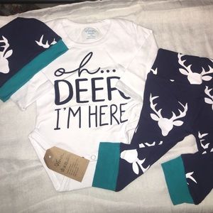 Deer Onsie Set Marching Set Oh deer I'm here