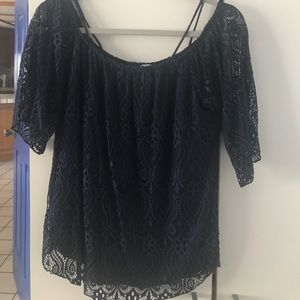 Blue lace top size large