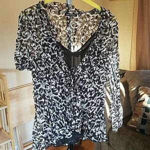 Blouse with built in cami