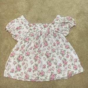 Floral Peasant Style Blouse