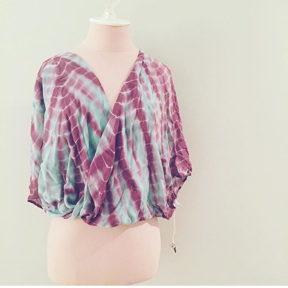 YFB tie dye cropped blouse