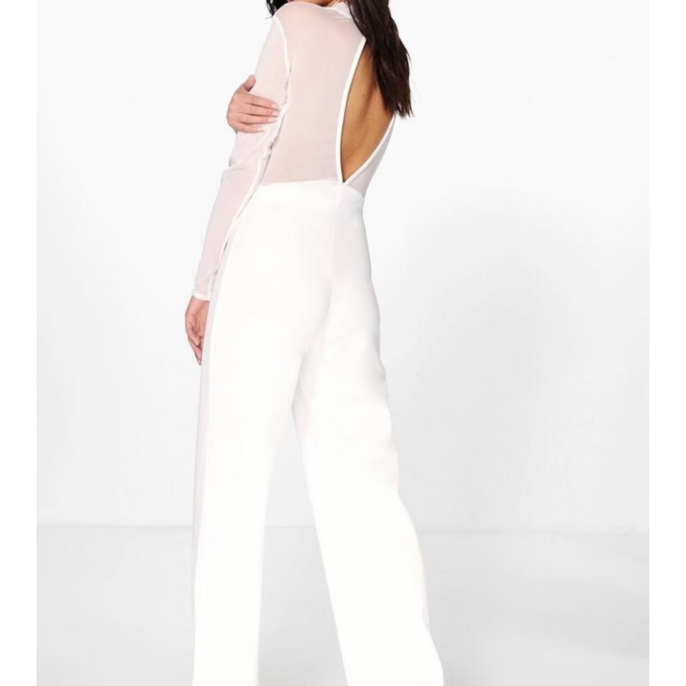 Mesh wide leg jumpsuit 🌹