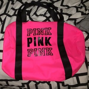 LAST CHANCE OR GOODWILL VS pink large duffle bag