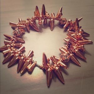 Stella & Dot Gold Spike and Pave Diamond Bracelet