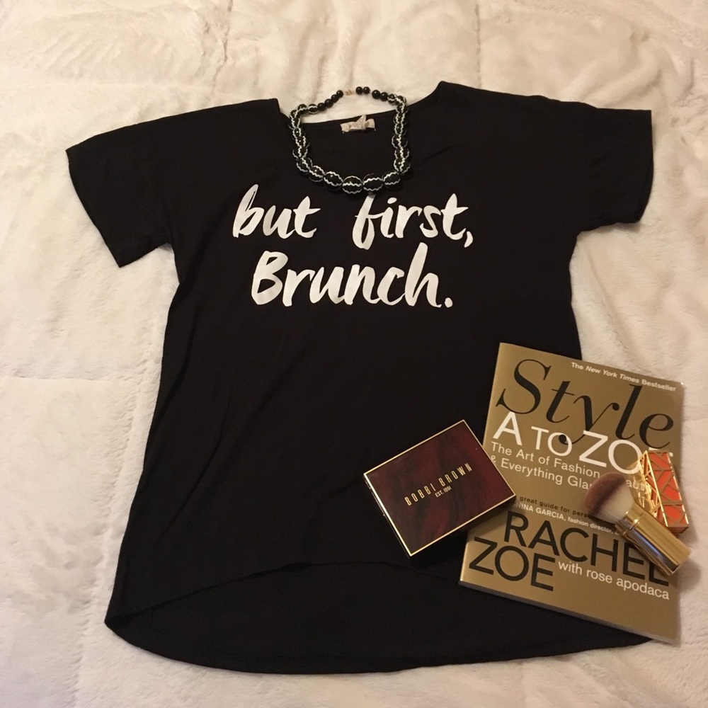 "but first brunch" tee