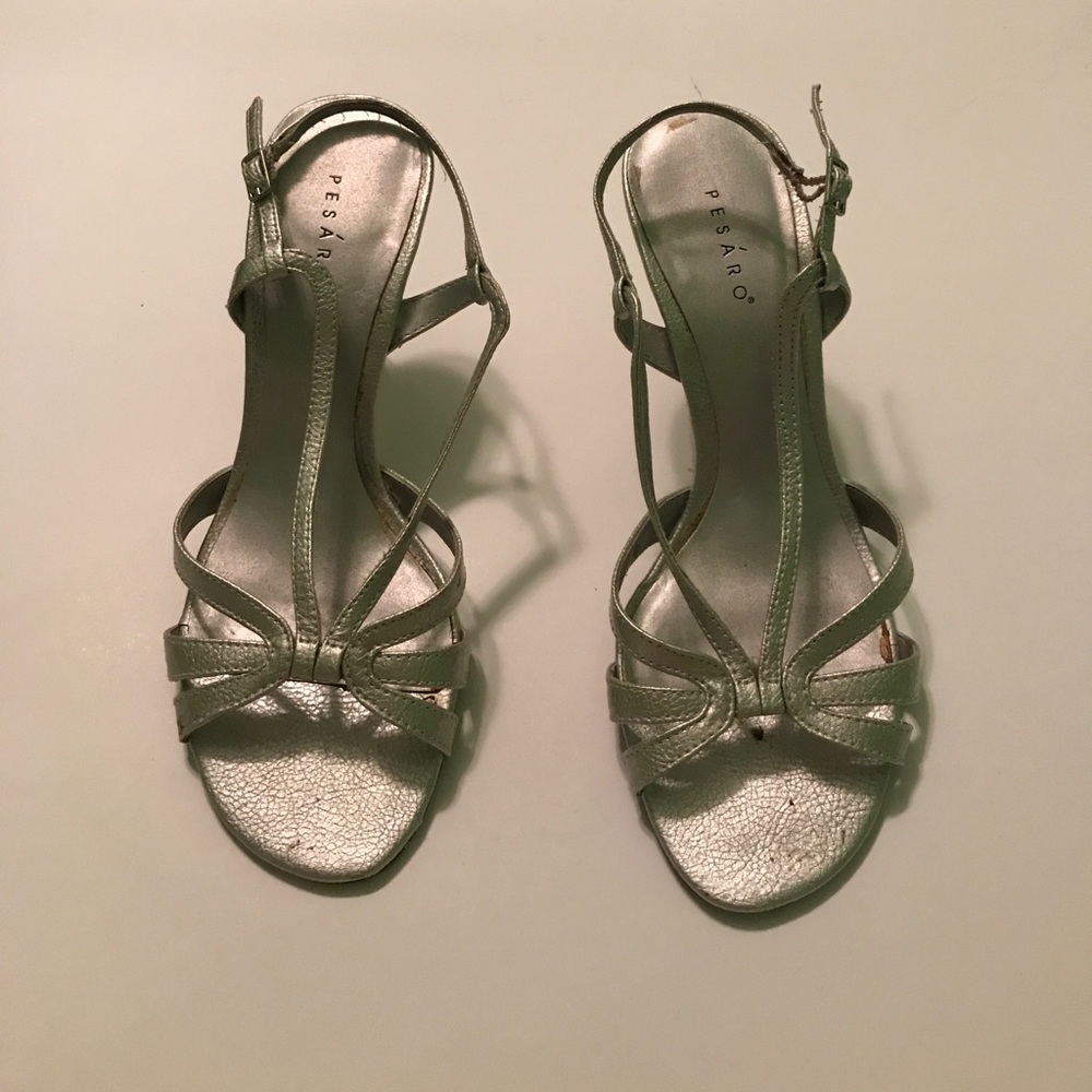 Silver strap ph heels