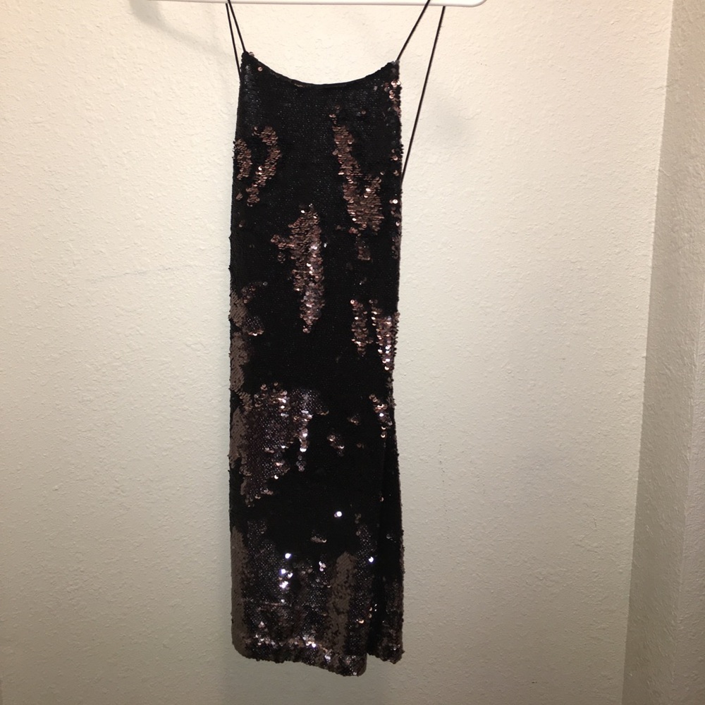 Urban Outfitters Black Sequined dress - medium