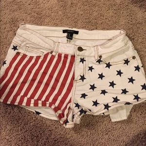 Forever 21 American Flag Shorts Size 27