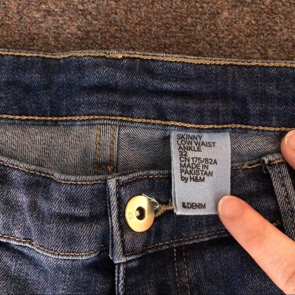 H&M Jeans - H&M Patched Skinny Jeans with Raw Edges H&M Jeans - H&M Patched Skinny Jeans with Raw Edges