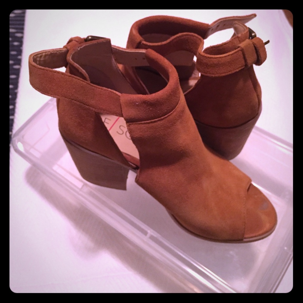 Open toe booties