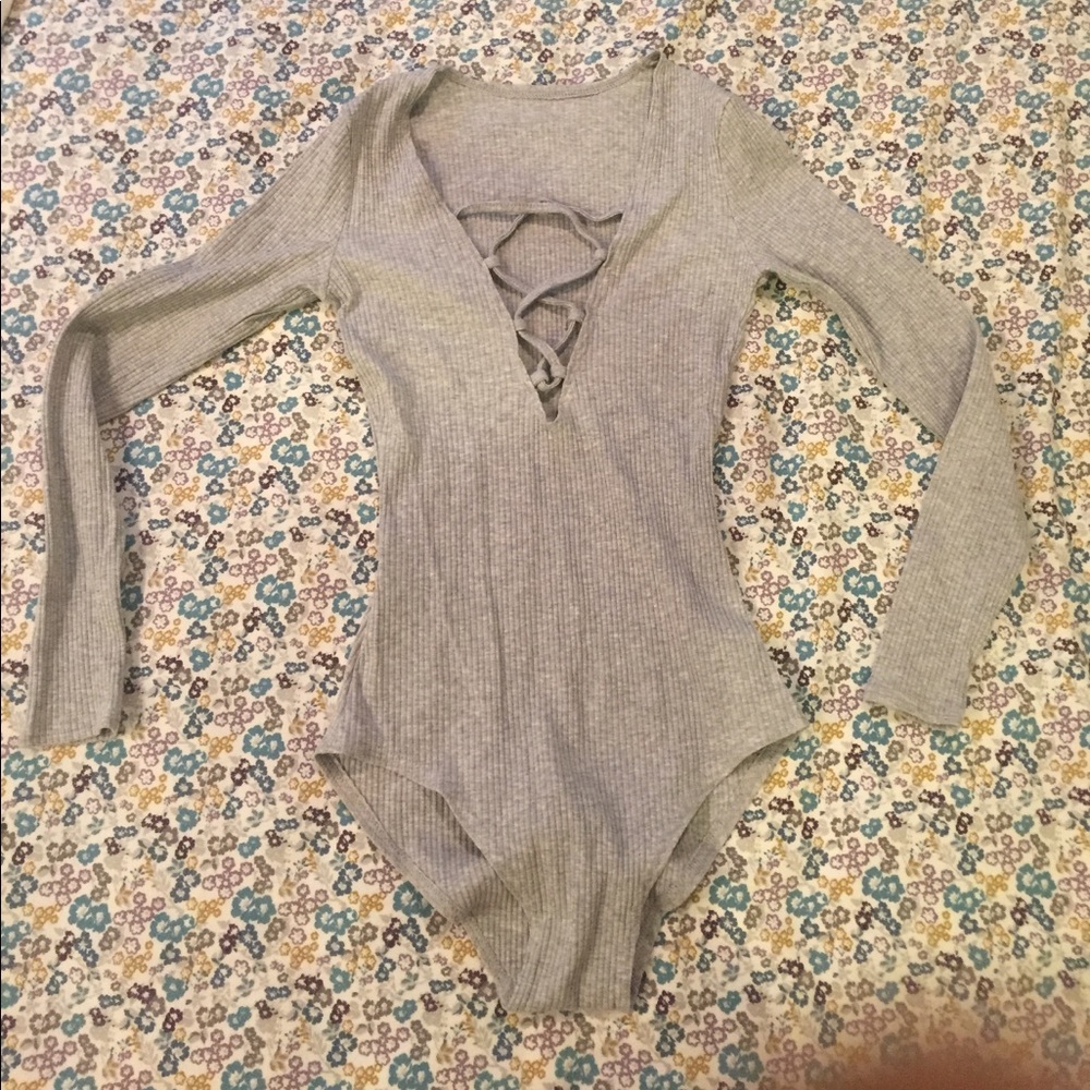 Lace up body suit
