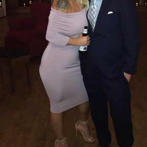 Off the shoulder midi dress