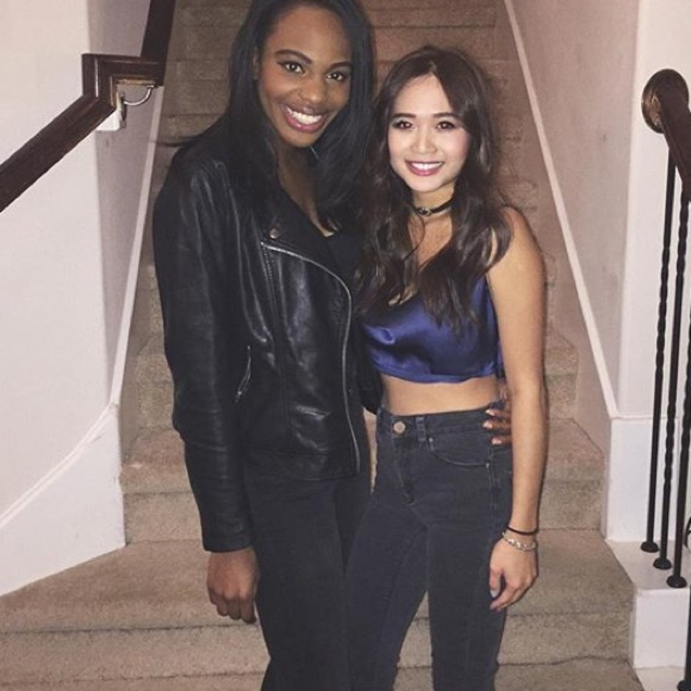 Blue silk crop top size 0