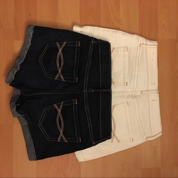 2 pairs Abercrombie kids jean shorts size 13/14 - Picture 2 of 3