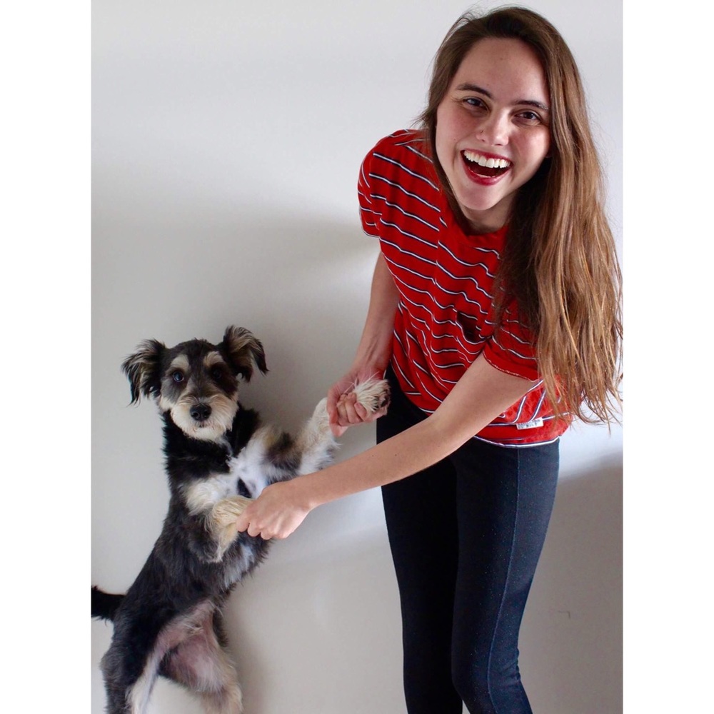 Red, Black, & White Striped Top