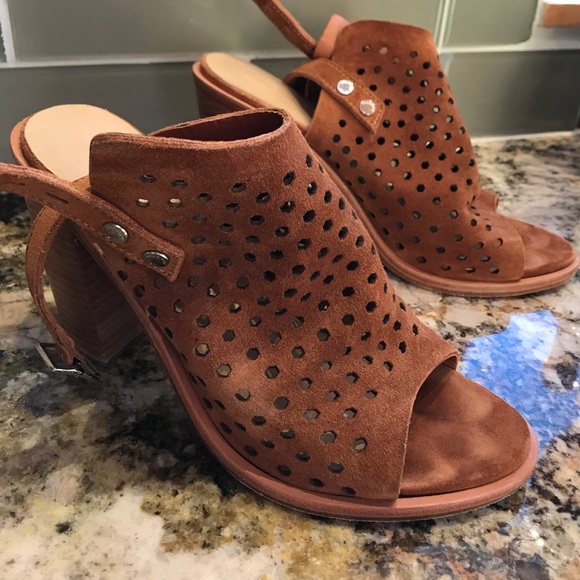 Rag and Bone Perforated Suede Slingback Booties - Picture 2 of 4