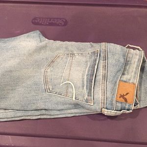American eagle light wash skinny jeans/jegging