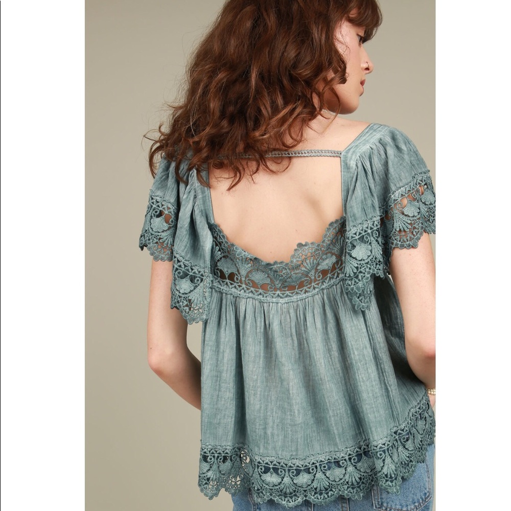 Crochet Square neck shirt🎉 HPX4 - Picture 2 of 6
