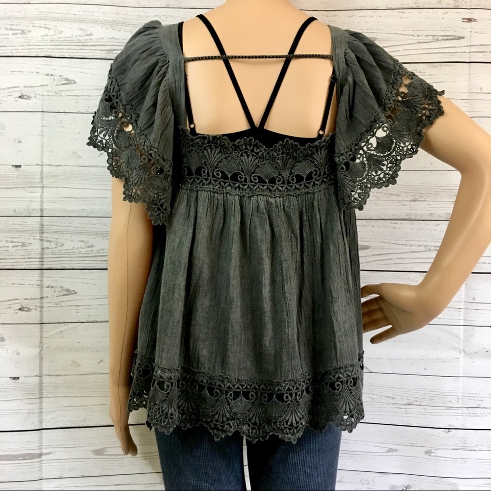 Crochet Square neck shirt🎉 HPX4 - Picture 6 of 6