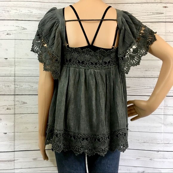 Crochet Square neck shirtπ HPX4 - Picture 6 of 6