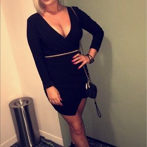 Black asymmetrical dress