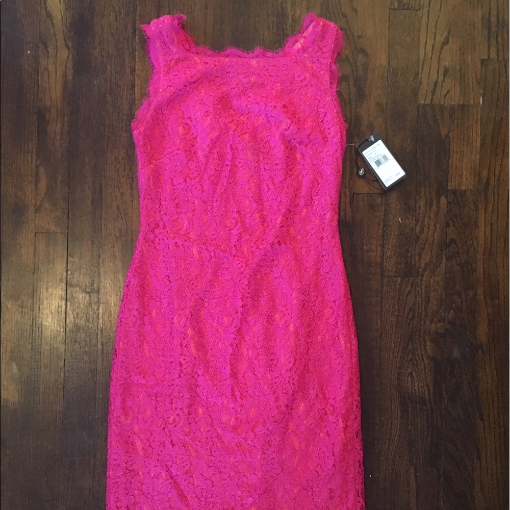 NWT Hot Pink Lace dress
