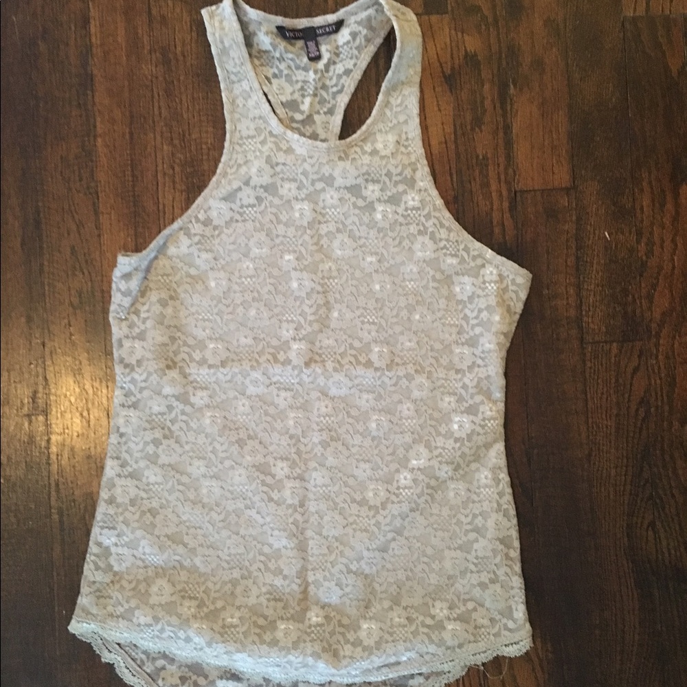 Victoria's Secret Nude Lace Tank