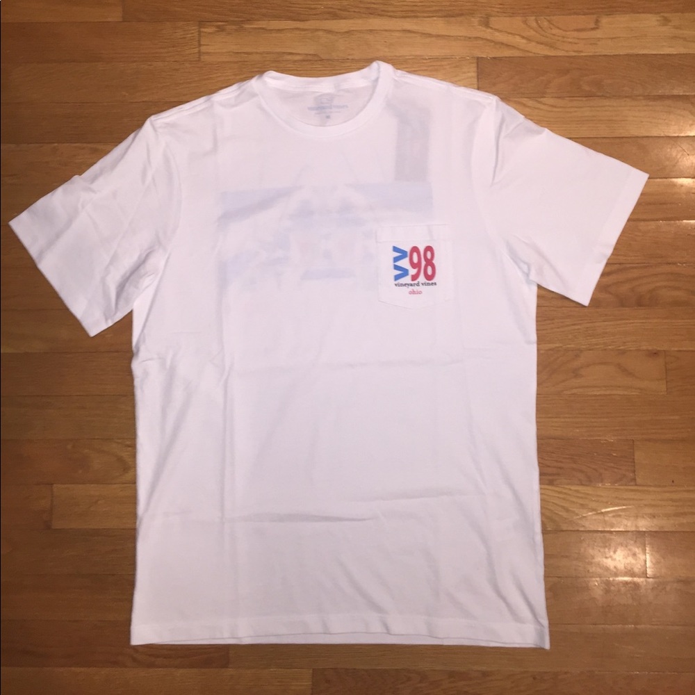 Vineyard Vines Wake Back Boat Ohio Pocket Tee