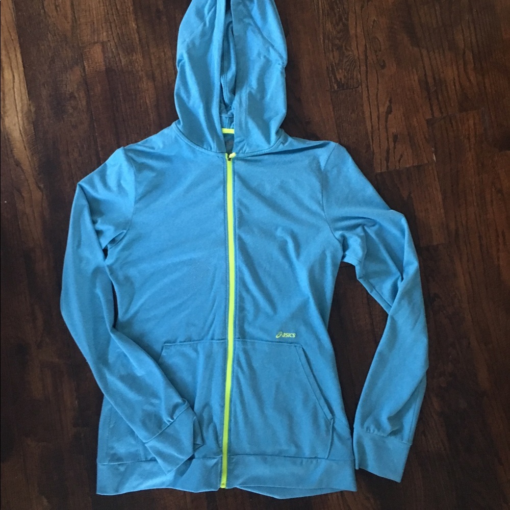 Asics Running Jacket in Aqua
