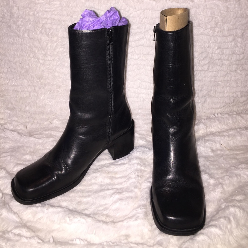 Pesaro black leather boots