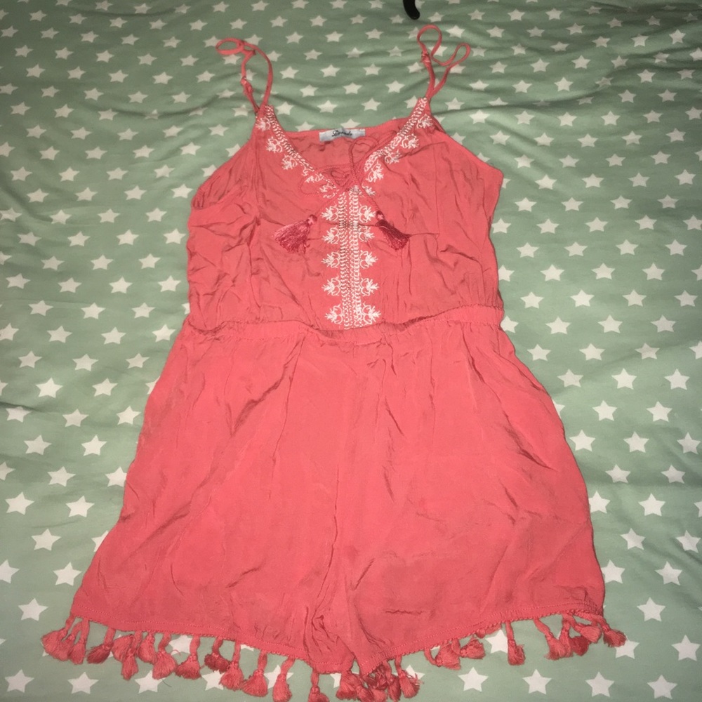 Peach romper from Barcelona boutique