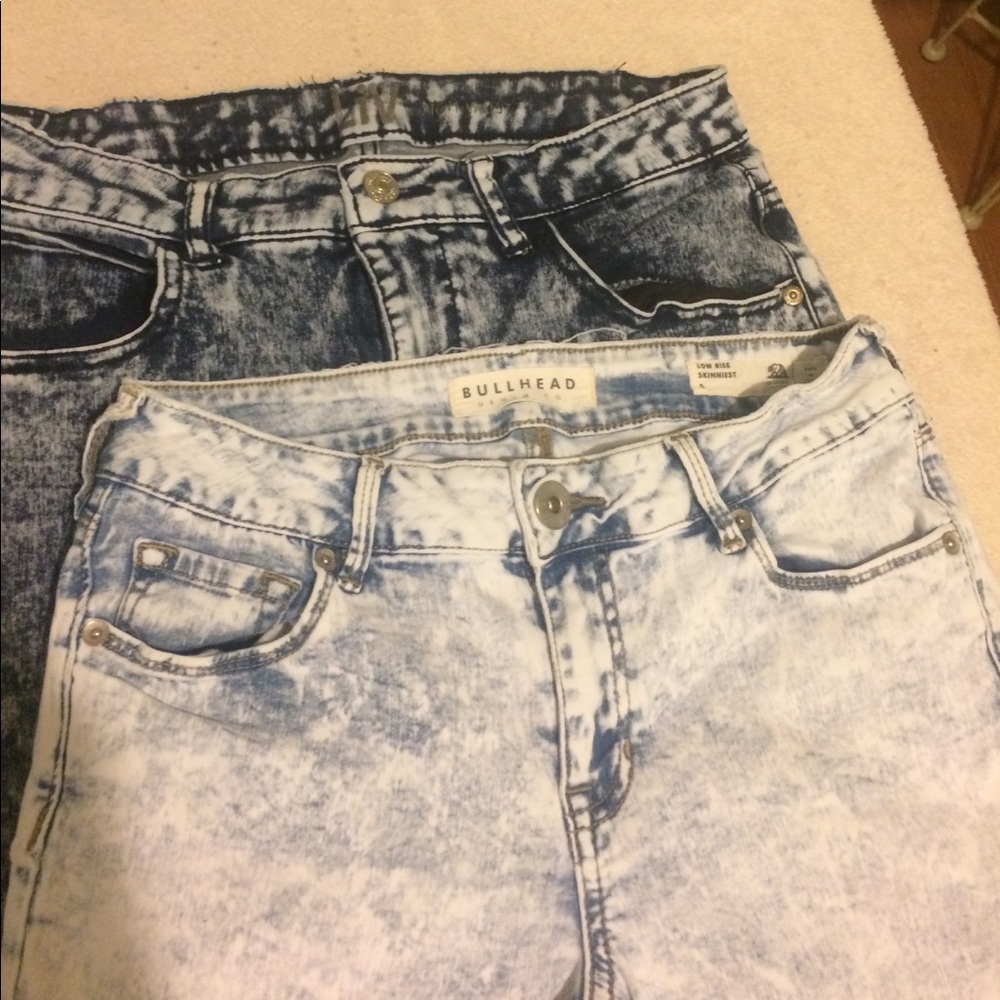 Bundle of 2 Acid-wash jeans