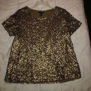 Gold Sequin Shirt