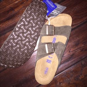 Birkenstock Arizona mocha suede sandals