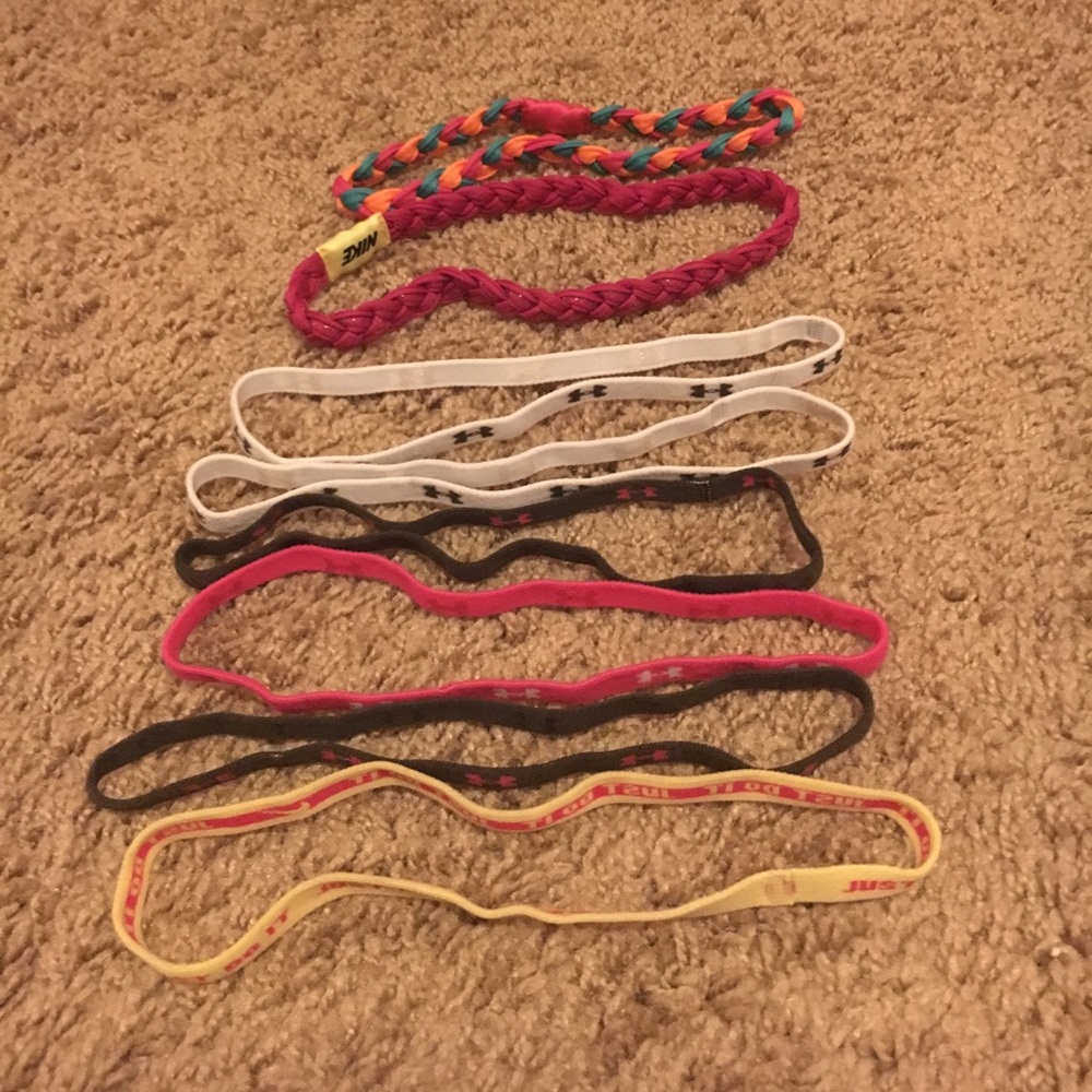 Bundle of Nike and under armour headbands