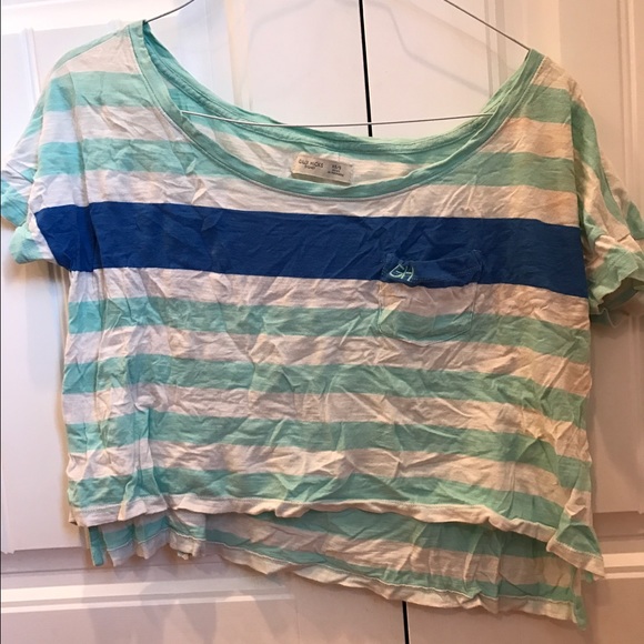 Pool cover crop top blue green white Brandy Melvil - Picture 1 of 2