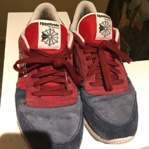 Reebok Classic tennis shoes Red white and blue