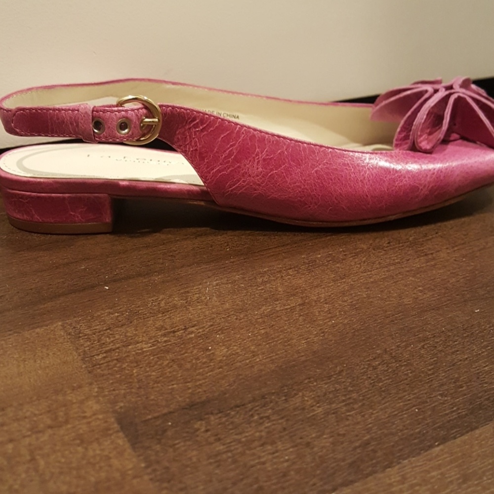 La Venice Venezia pink kitten heel shoe