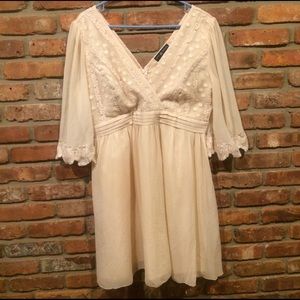 Cream bohemian party dress - WORN ONCE