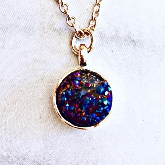Whimsy Jewelry - Blue Druzy Necklace